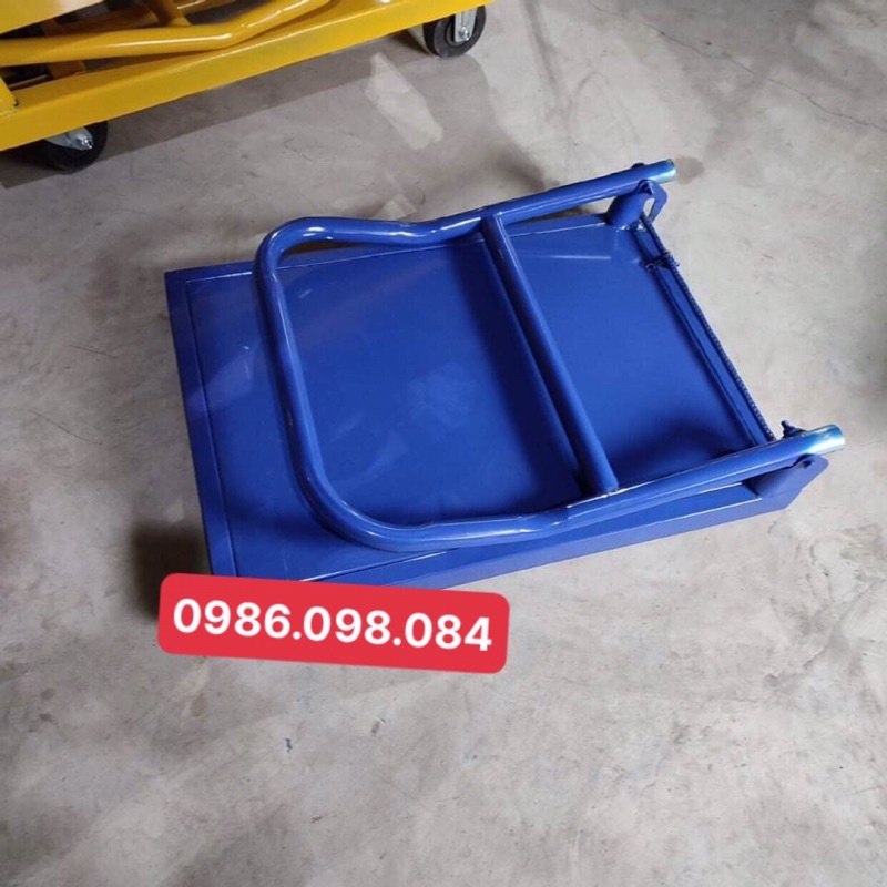 Xe đẩy hàng, xe kéo hàng 4 bánh có thể gấp gọn, kích thước 60*90 tải trọng 500kg mặt sàn phẳng