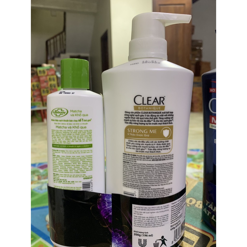 DẦU GỘI ĐẦU CLEAR THẢO DƯỢC VÒI 650ML tặng sữa tắm lifebuoy 200g | BigBuy360 - bigbuy360.vn