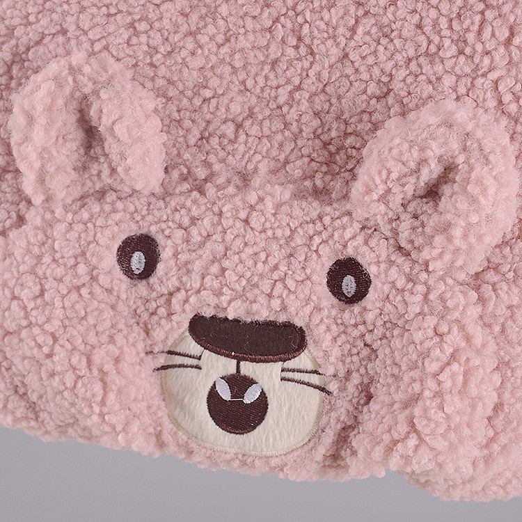 HÀNG QC-Áo khoác lông 2 lớp thêu gấu ấm áp dễ thương bé gái size 8-15kg AK08-09