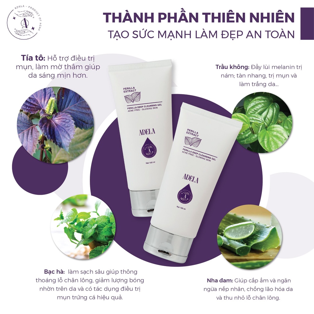 (TẶNG KÈM TONER LÁ TÍA TÔ 30ML)SỮA RỬA MẶT TÍA TÔ SẠCH SÂU MÁT LẠNH THÔNG THOÁNG | BigBuy360 - bigbuy360.vn