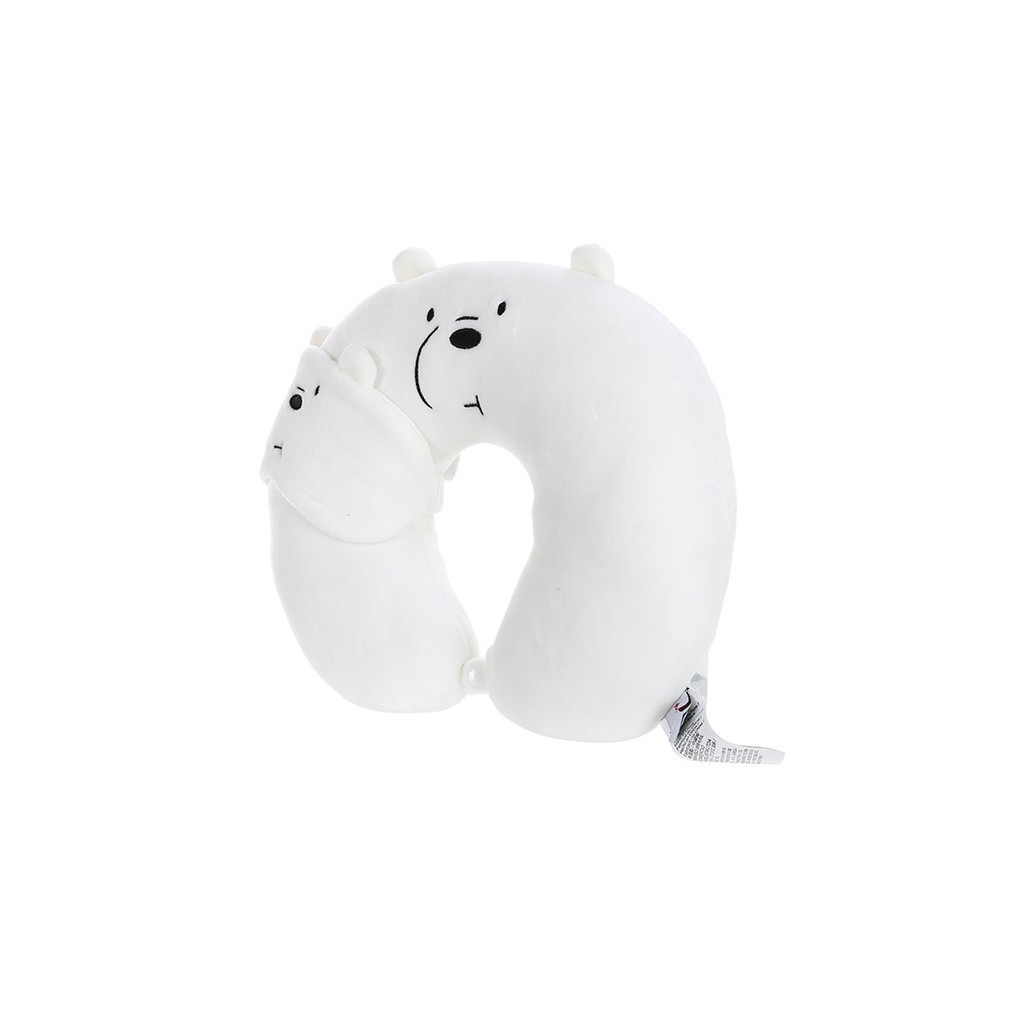 Gối chữ U Miniso hình gấu We Bare Bears U-shaped Neck Pillow (Panda)- Hàng chính hãng