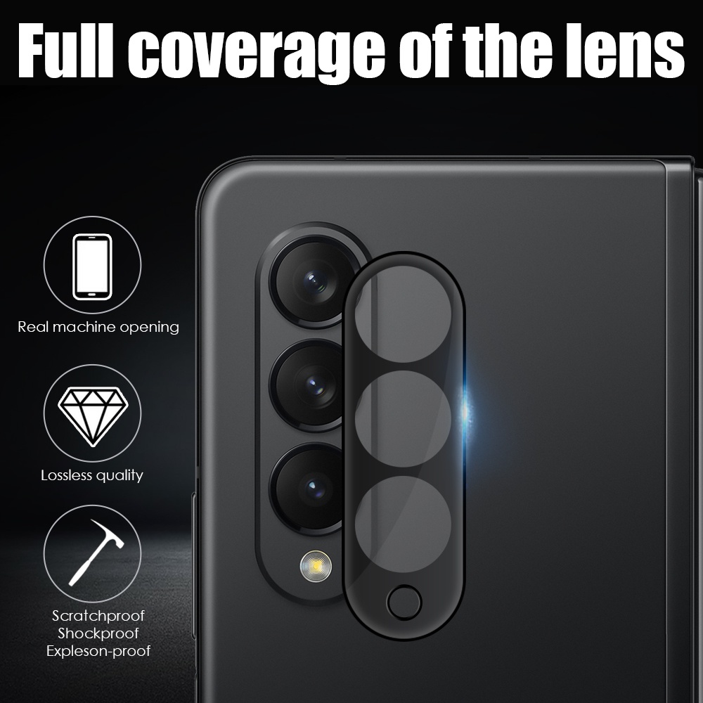 Miếng Dán Cường Lực Bảo Vệ Ống Kính Máy Ảnh Cong 3D Cho Samsung Galaxy Z Fold4 Fold3 Fold2 Flip3 Flip4 5G