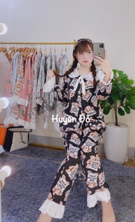 Bộ Lụa Dài Tay Tiểu Thư