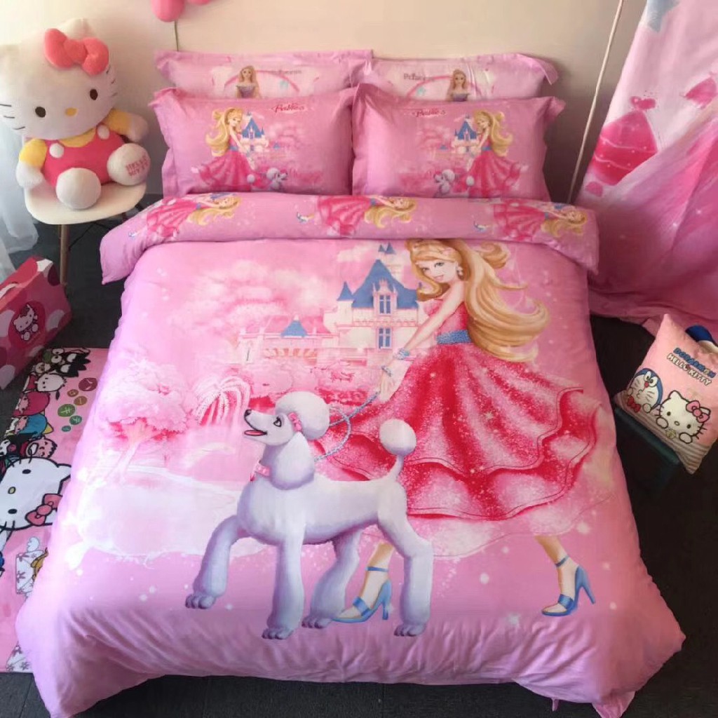 Set Chăn Ga Gối Cotton Disney Mẫu Búp Bê Baby.