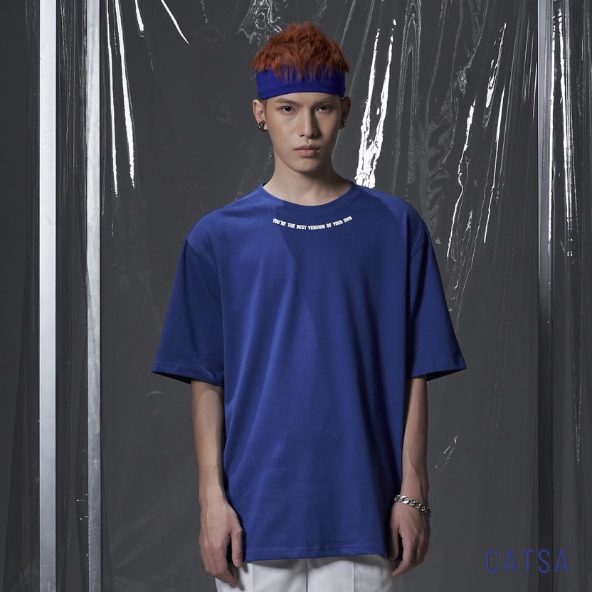 Áo thun nam cổ tròn Tự Tin in họa tiết form Oversize thun cotton cao cấp, thấm hút mồ hôi CATSA ATN324 - ATN325