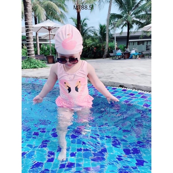 SALE!! Bộ bơi cho bé mẫu thiên nga kèm mũ  - MT88.51
