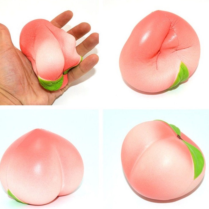 Đồ chơi Squishy cầm tay hình trái đào 10cm giúp giải tỏa căng thẳng có hương thơm mã F112