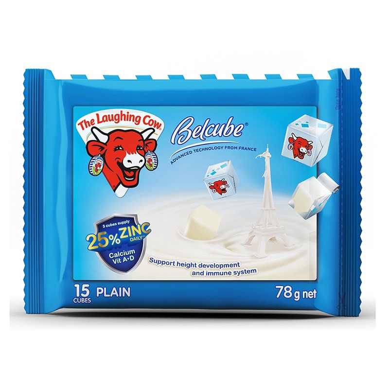 Phô Mai Vị Sữa Con Bò Cười Belcube 15 Viên - 24 Viên