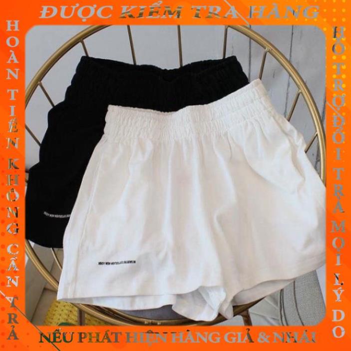 Quần short unisex_quần đùi đũi chun thêu siêu Hot ftrangshop