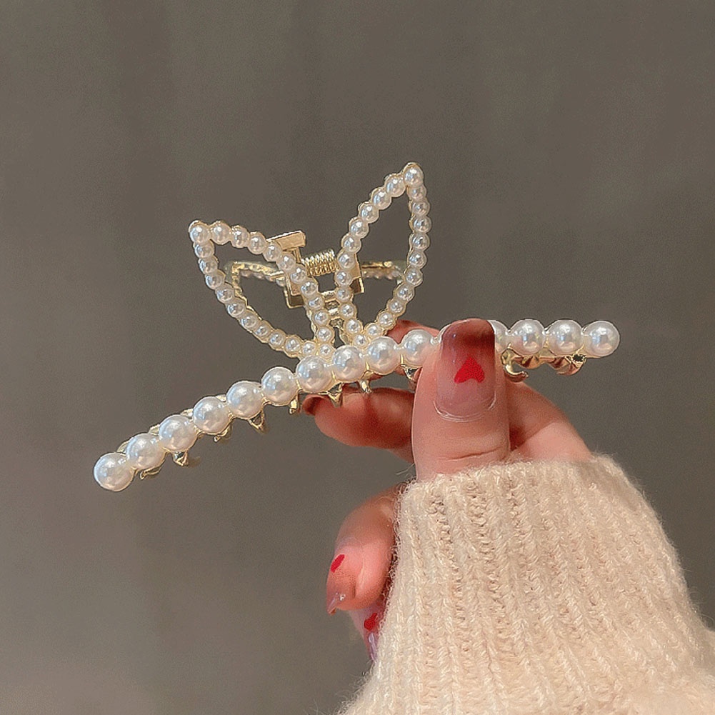 Kẹp Tóc Đính Ngọc Trai Kiểu Dáng Thời Trang