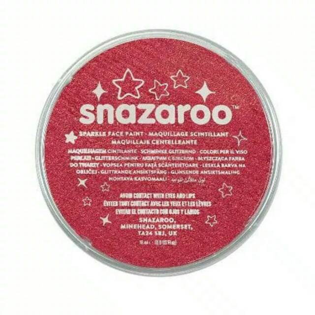 (hàng Mới Về) Màu Vẽ Mặt Snazaroo 180ml Màu Đỏ Lấp Lánh | BigBuy360 - bigbuy360.vn