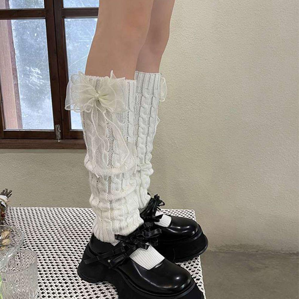 Vớ Dệt Kim Mềm Giữ Ấm Chân Y2k WMES15H Dành Cho Nữ