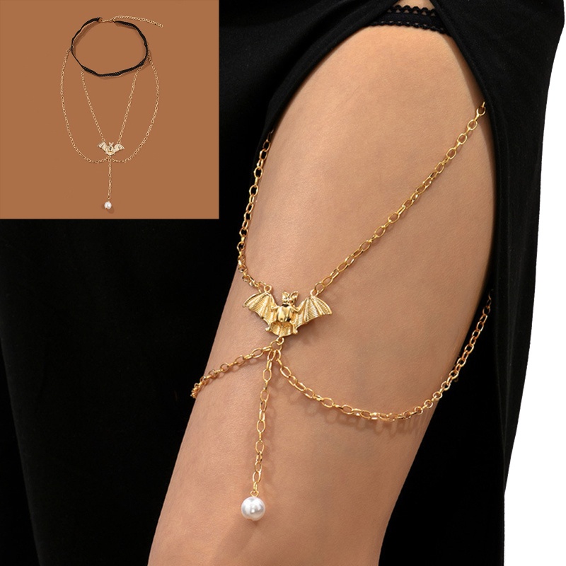 Chuỗi Ngọc Trai Đeo Chân Hình Dơi Độc Đáo Cho Nữ