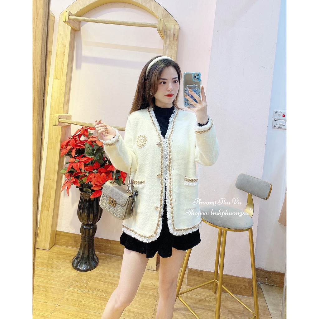 Áo khoác len lông ép thỏ cao cấp có Tag ( Hàng có sẵn - Ảnh thật tự chụp ) | BigBuy360 - bigbuy360.vn