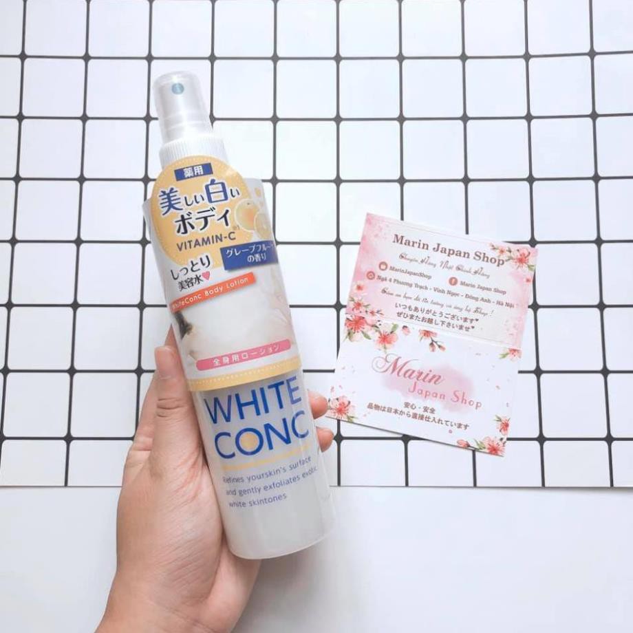 (SALE) Lotion White Conc xịt dưỡng trắng da body hàng Nhật Bản chính hãng