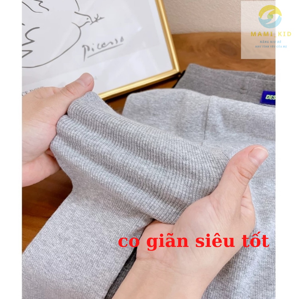 quần legging bé gái len tăm dày đẹp, siêu co giãn, 10-38kg