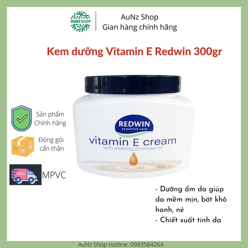 Kem dưỡng Vitamin E Redwin 300gr