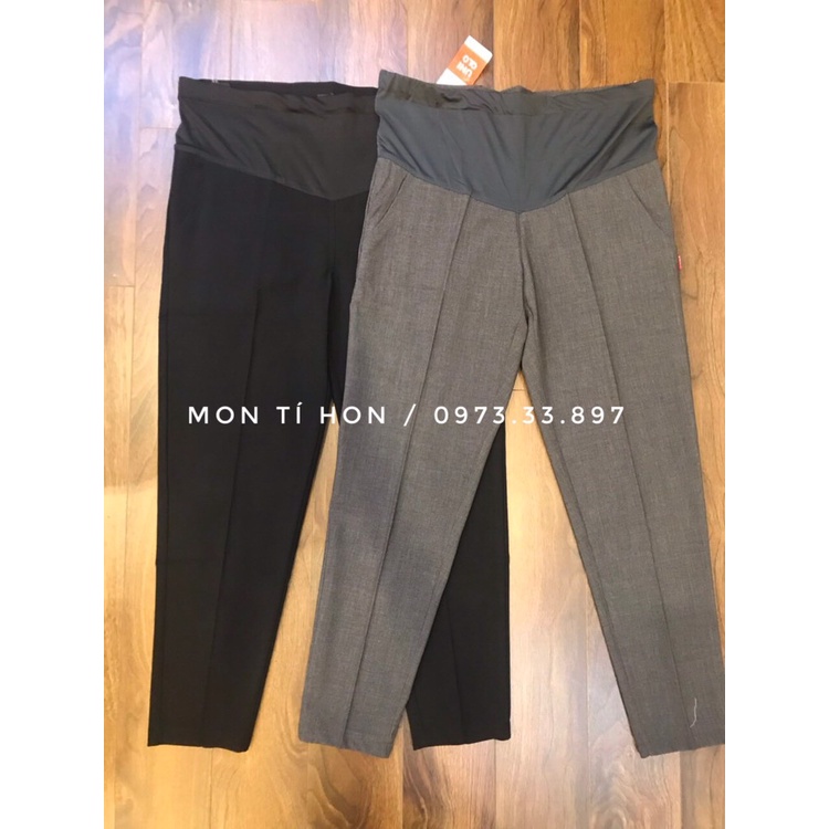 Quần bầu baggy vải Đũi | có đáp bụng và chun rút điều chỉnh
