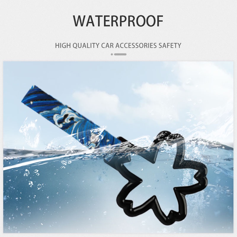 JDM Sakura Ô Tô vòng đệm cảnh báo Kiểu Nhật Bản Tsurikawa Xe Hơi Roof Handle Strap Charm 1chiếc Thông Dụng vòng kéo xe trang trí phụ kiện ô tô
