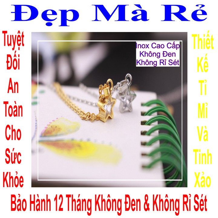 Dây chuyền nữ đẹp nhất mặt ngôi sao nhí - Cam kết 1 đổi 1 nếu hoen , gỉ sét