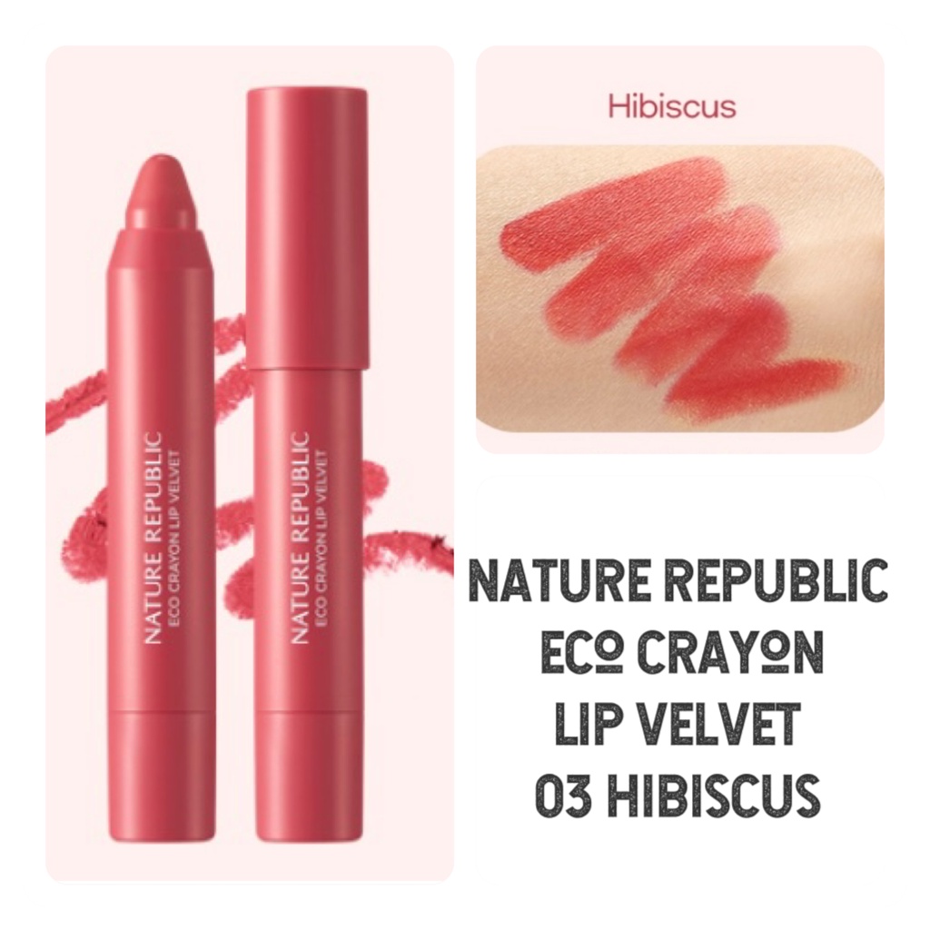 NATURE REPUBLIC Son Môi Bút Chì 01#-02# Màu Hồng Breeze-03 Hibiscus-04 Chili Red-05 Màu Đỏ Latte - 2.8g
