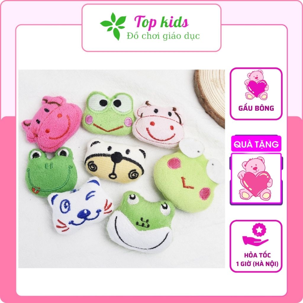 Túi 6 gấu bông dành cho máy gắp thú bông mini cho bé trai bé gái từ 1 2 3 4 5 6 7 8 tuổi giải trí TOPKIDS