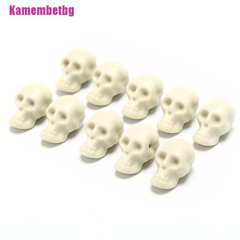 Set 10 Mô Hình Đầu Lâu Mini Dùng Để Trang Trí Ly Cà Phê