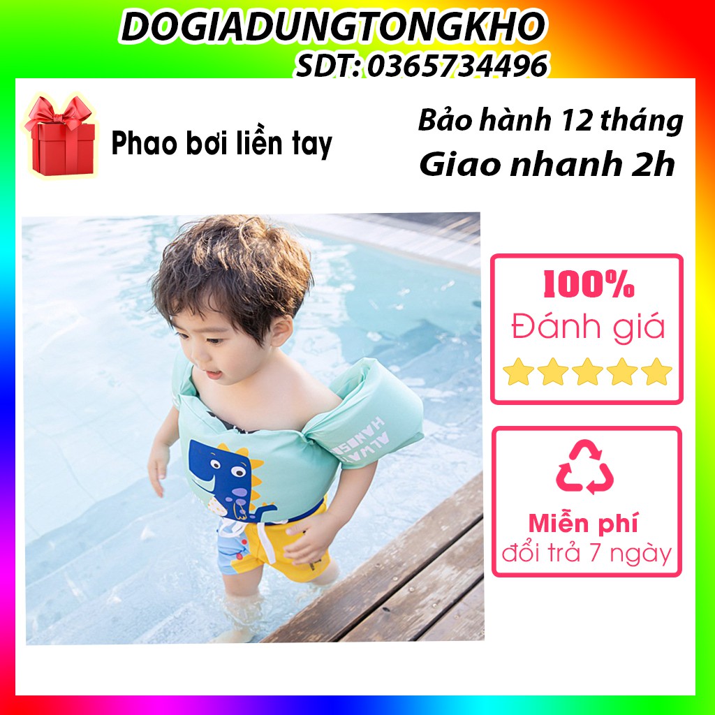 Phao bơi chống lật cho bé, phao tắm đỡ tay ngực an toàn cho trẻ từ 2-12 tuổi
