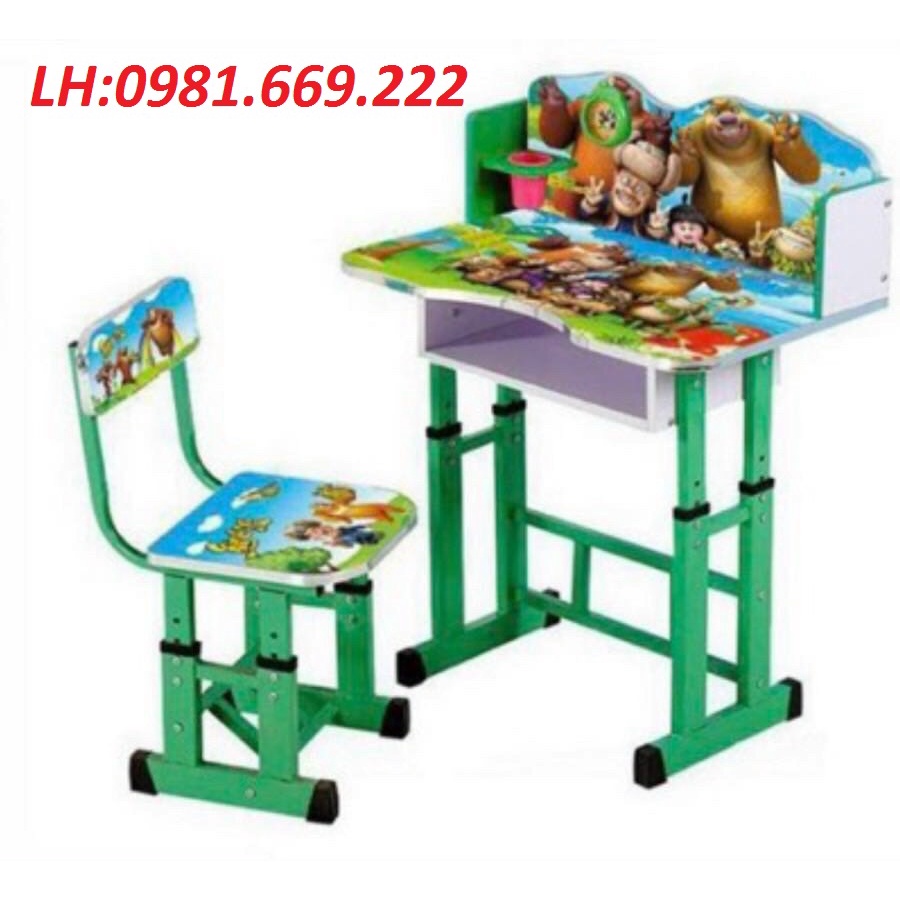 Bộ bàn ghế học sinh cho bé, Bộ bàn học sinh chống gù chống cận, điều chỉnh được độ cao - Shop Nội Thất Nam Long