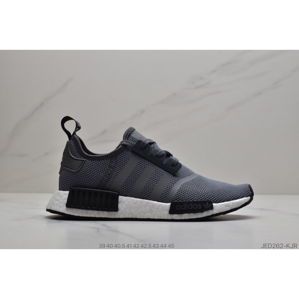 Genuine Adidas NMD R1 Primeknit Triple Black B42087 Men Running Sports Shoes JED262-KJR 0419