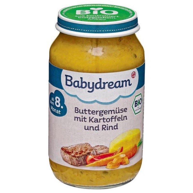 HỦ ĂN DẶM MẶN HỮU CƠ BABYDREAM CHO BÉ 8M