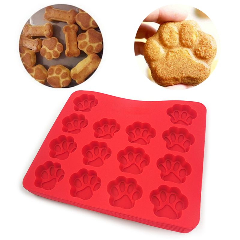 Khuôn Silicone Làm Bánh Kẹo Hình Dấu Chân Cún Đáng Yêu