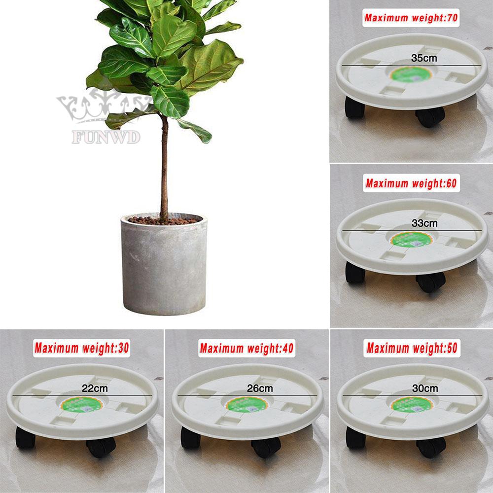 Khay bánh xe di chuyển chậu hoa resin trang trí vườn/cửa sổ/ban công