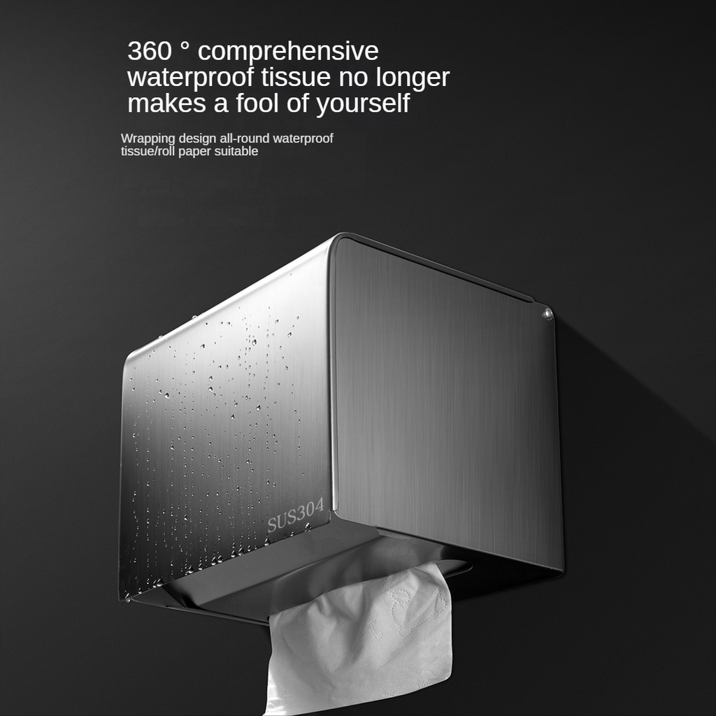 Hộp đựng giấy vệ sinh XINKUNLON thép không gỉ 304 gắn tường cao cấp tiện lợi