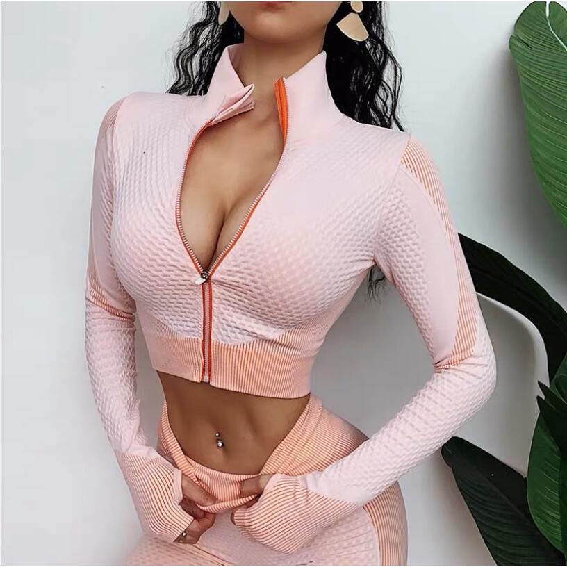 Set quần áo tập yoga YWBIN chất liệu spandex - Bộ tập thể thao dành cho nữ thấm hút mồ hôi, vận động thoải mái