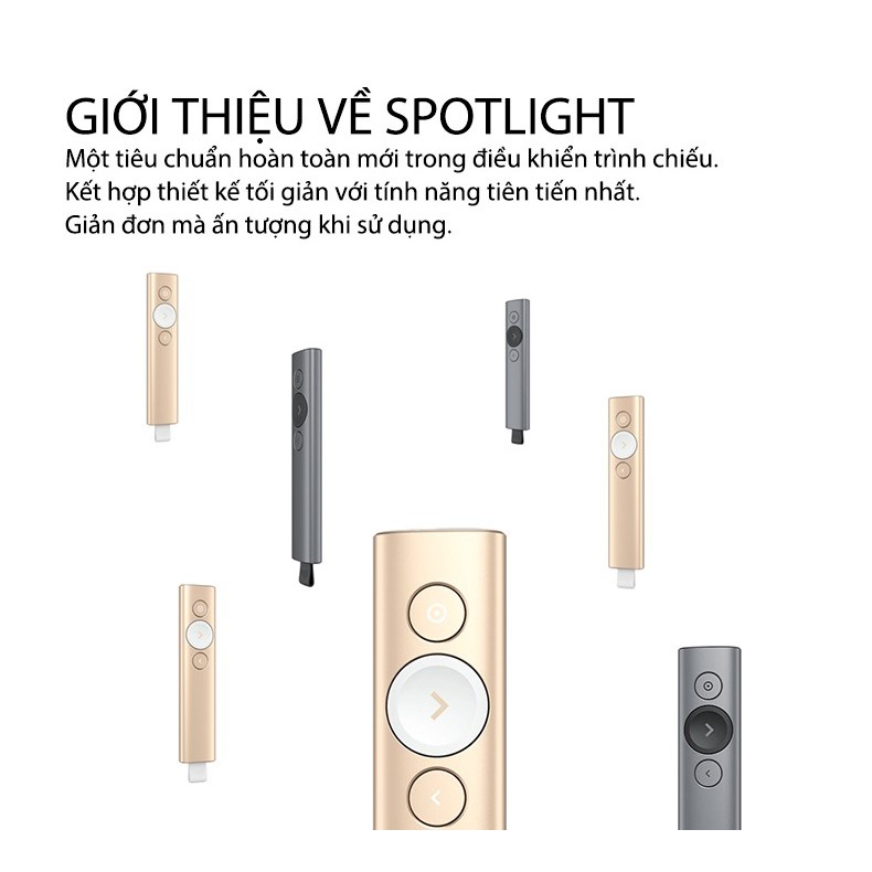 Bút trình chiếu Logitech Spotlight - Thiết bị thuyết trình LOGITECH Spotlight Wireless Presenter