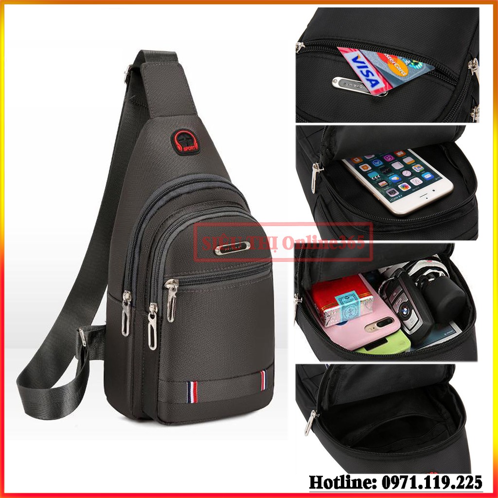 Túi Đeo Chéo Nam Thời Trang Canvas Đi Mưa Cao Cấp CN12 | BigBuy360 - bigbuy360.vn