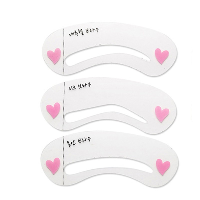Set 3 khuôn kẻ chân mày mini tiện dụng