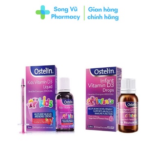 Ostelin Vitamin D3 Drops Úc dạng nhỏ giọt và xi lanh 2.4ml cho bé