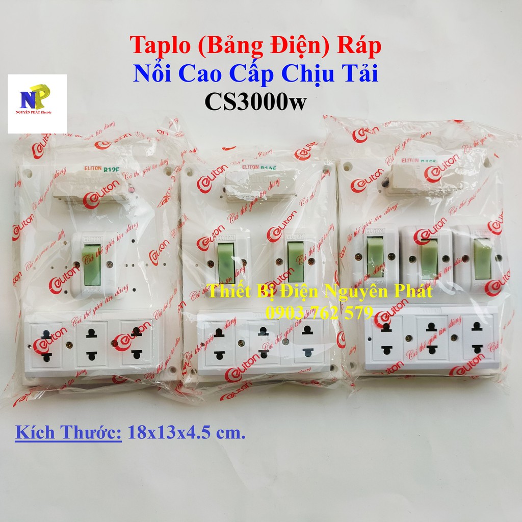 [ELITON] Taplo (Bảng Điện) Ráp Nổi Cao Cấp Chịu Tải CS3000w