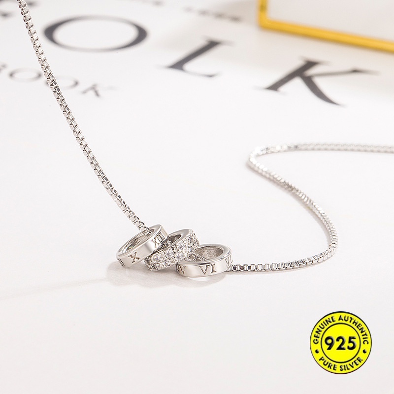 Vòng cổ Mạ Bạc 925 Đính Hạt May Mắn Cho Nữ