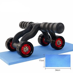 [TẶNG THẢM] Con Lăn Tập Bụng 4 Bánh Đa Năng Tại Nhà Giúp Tăng Cơ Cùng Con Lăng Dụng Cụ Tập Cơ Bụng Cho Nam Nữ - NABAKO