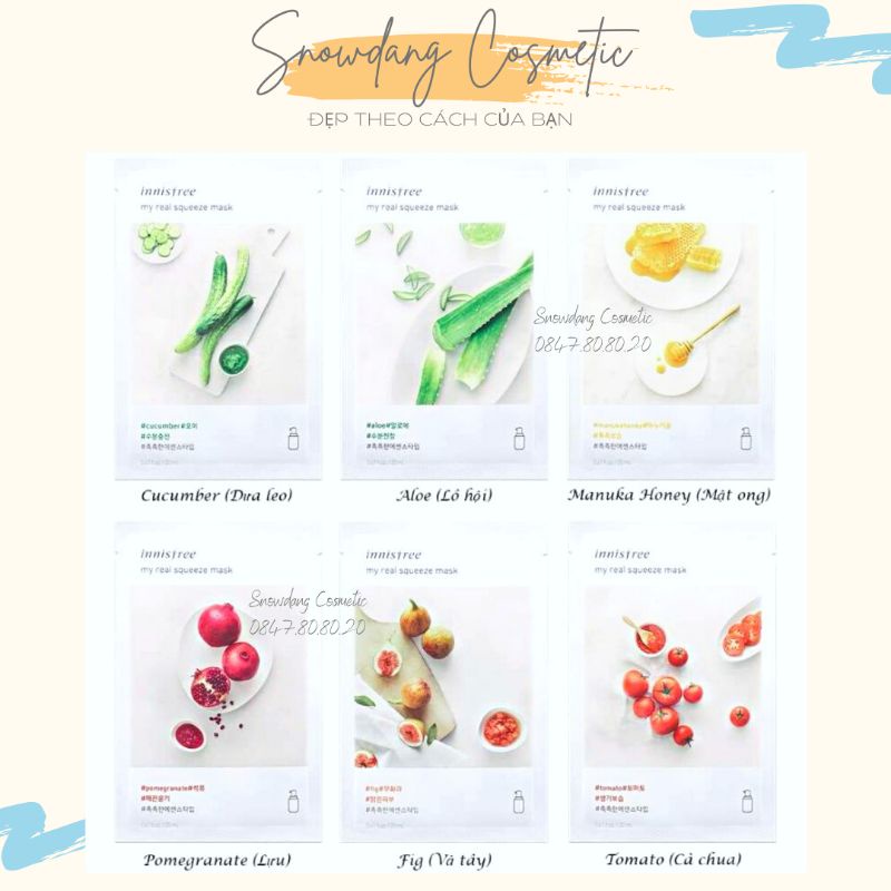 Mặt Nạ Giấy Innisfree My Real Squeeze Innisfree Mask Innisfree