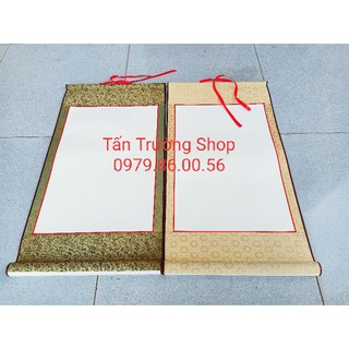 Giấy biểu lụa viết chữ thư pháp kt 35*65