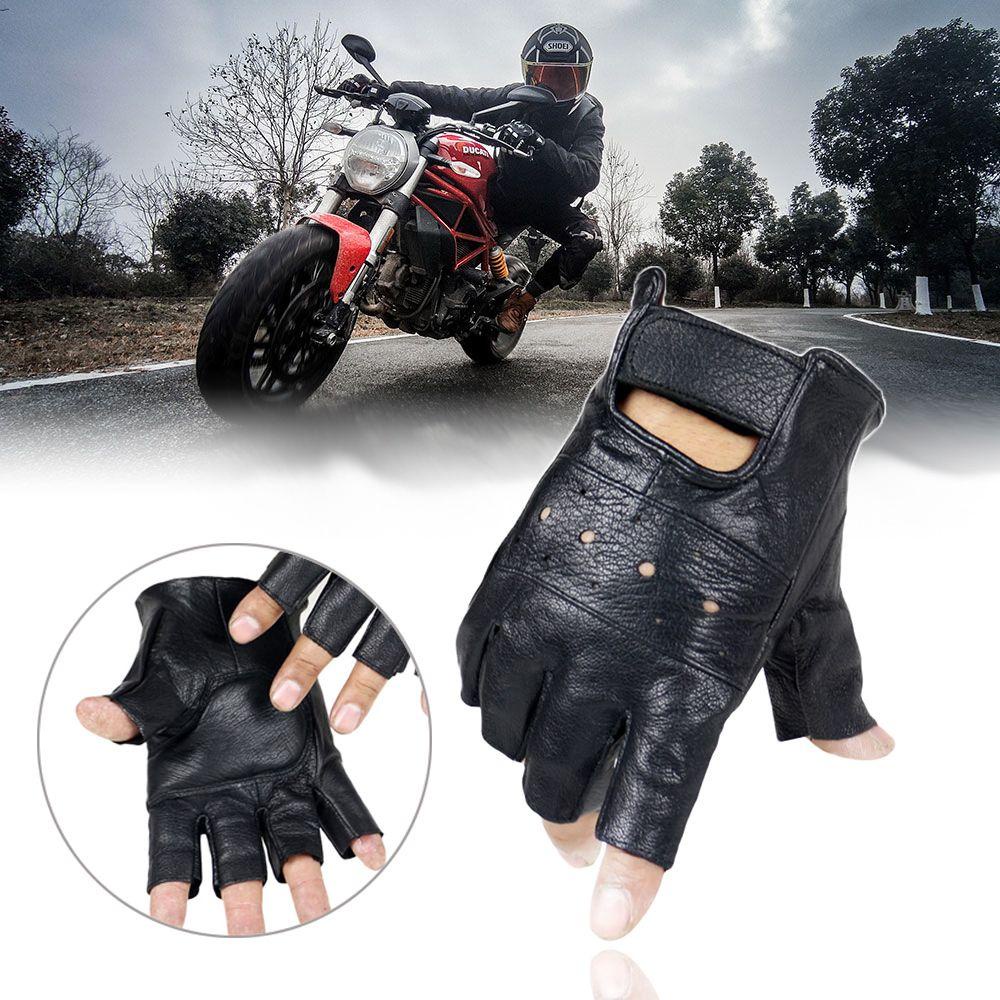 FOREVER Bộ 2 Găng Tay Da Chống Trượt Siêu Nhẹ Không Ngón Thích Hợp Lái Xe Mô Tô / Leo Núi