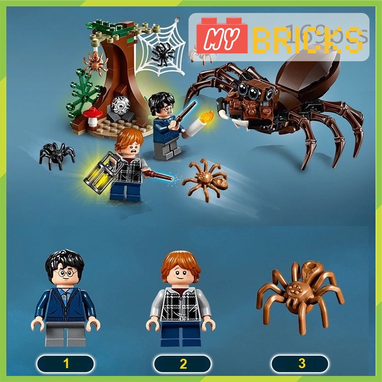 Lắp ráp Harry-Potter chiến đấu nhện khổng lồ Aragog's Lair - MR3003