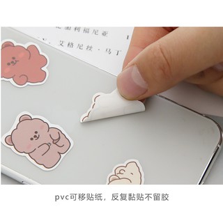 (ST024) Sticker gấu cute nhiều mẫu
