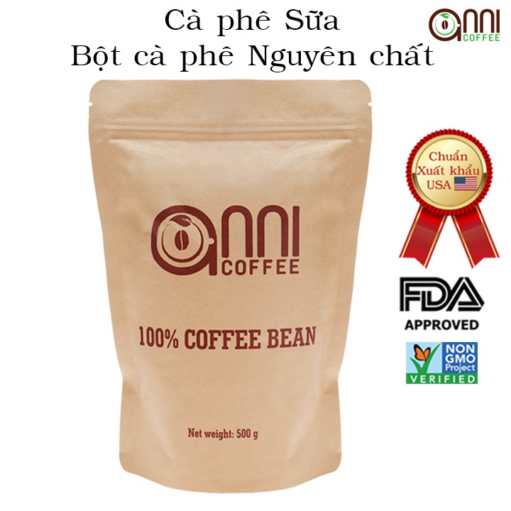 Cà phê bột Cà phê Sữa 500 gram- Phối trộn Arabica - Robusta - Nguyên chất chuẩn xuất khẩu
