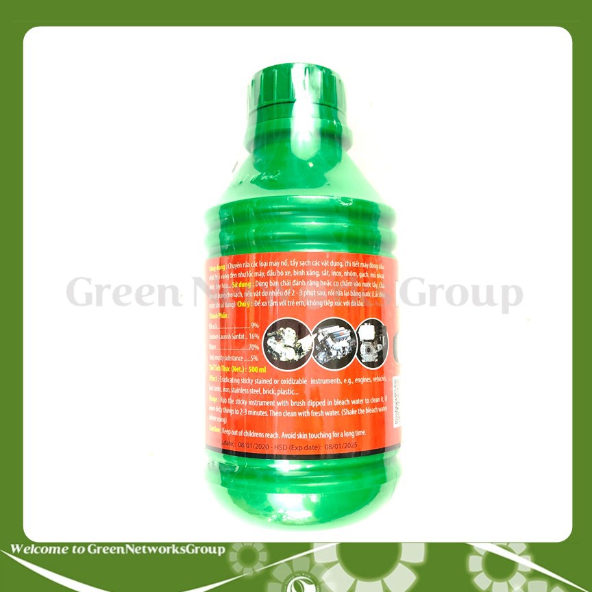Nước tẩy trắng lốc máy cực mạnh 702 dung tích 500ml Greennetworks