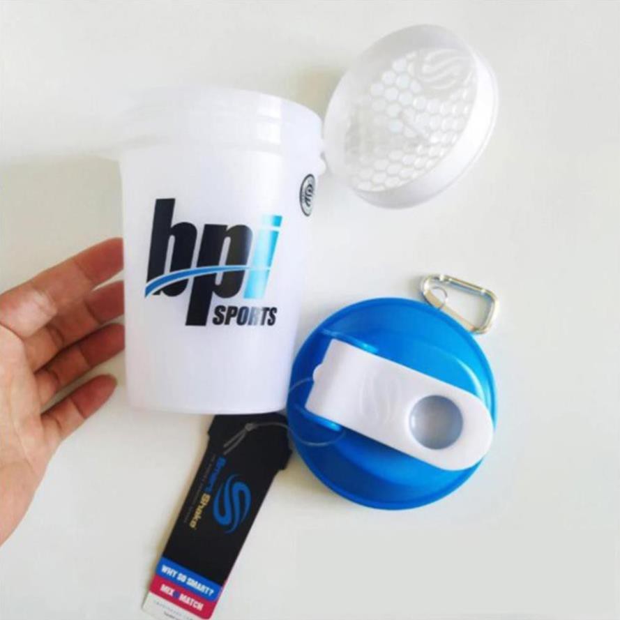 Bình Nước Tập Gym - Bình lắc BPI 400ml - Nhựa cao cấp không mùi - An Toàn Cho Người Dùng